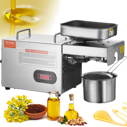 KYL-380K - 850W Stainless Steel Electric Oil Press with Temperature Control