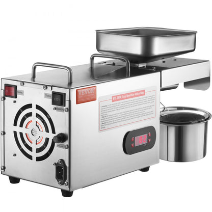 KYL-380K - 850W Stainless Steel Electric Oil Press with Temperature Control