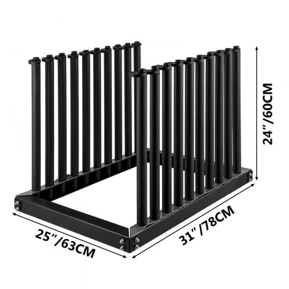 010470861803 - Heavy-Duty 9-Lite Windshield Rack with Foam Protection