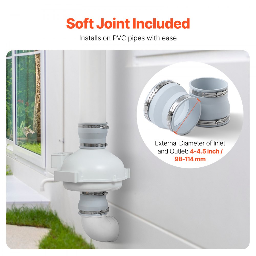 HEE-100P - Quiet 260 CFM Radon Mitigation Fan, 47 dB Noise Level