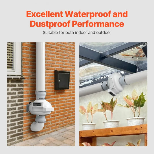 HEE-100P - 190 CFM Quiet Radon Mitigation Fan, Easy Install