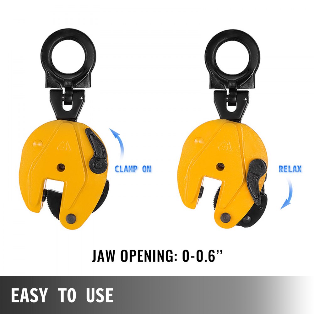 CD1 - 0.8T Steel Plate Lifting Clamp with Locking Mechanism