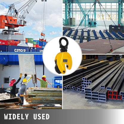 CD1 - 2200 lbs Vertical Steel Plate Lifting Clamp with Spring Lock