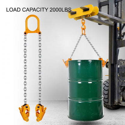 010558354917 - Heavy-Duty Drum Lifter for 2000 lbs Drums with Hooks