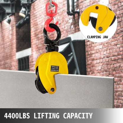 CD2 - 4400lbs Alloy Steel Vertical Plate Lifting Clamp with 180° Range