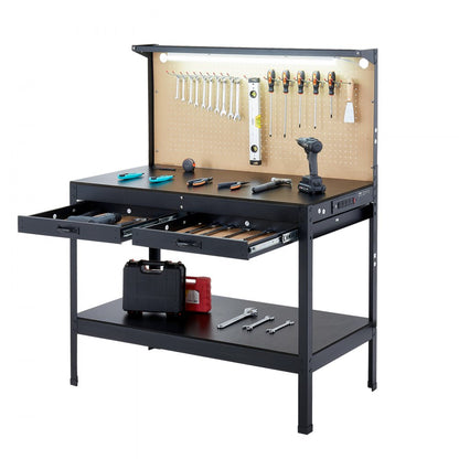 JL-WB05-3 - 47.2" Heavy-Duty Workbench with LED Light & 6 Power Outlets