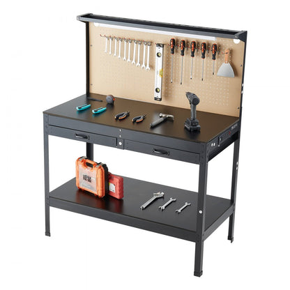 JL-WB05-3 - 47.2" Heavy-Duty Workbench with LED Light & 6 Power Outlets