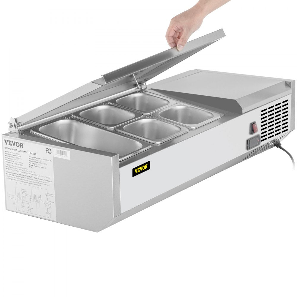 VRX1000/380LID - 40-Inch Refrigerated Prep Station for Condiments & Ingredients