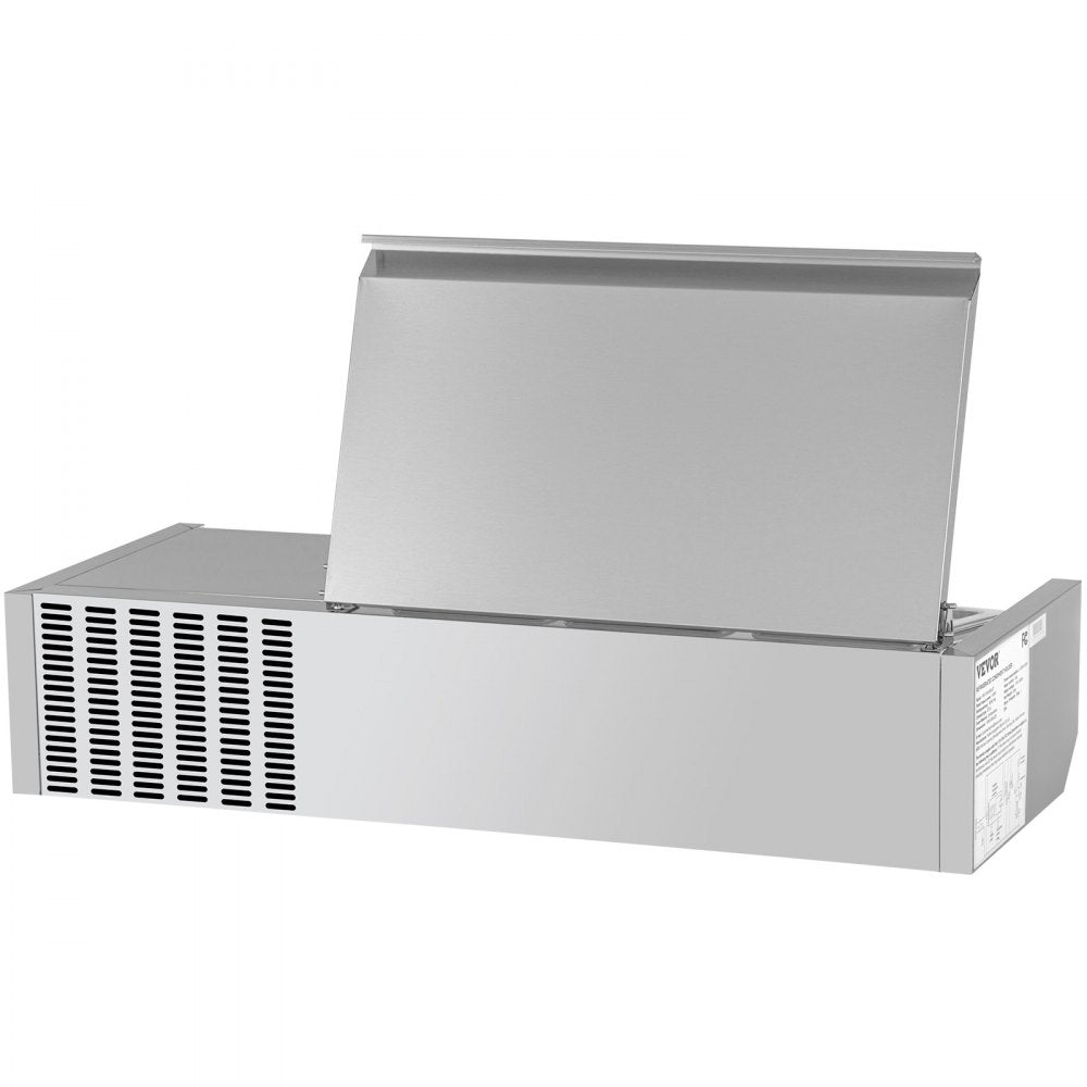 VRX1200/380LID - 48-Inch Commercial Refrigerated Prep Station with LED Display