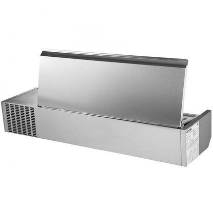 VRX1400/380LID - 55-Inch Refrigerated Prep Station with 7 Food Pans