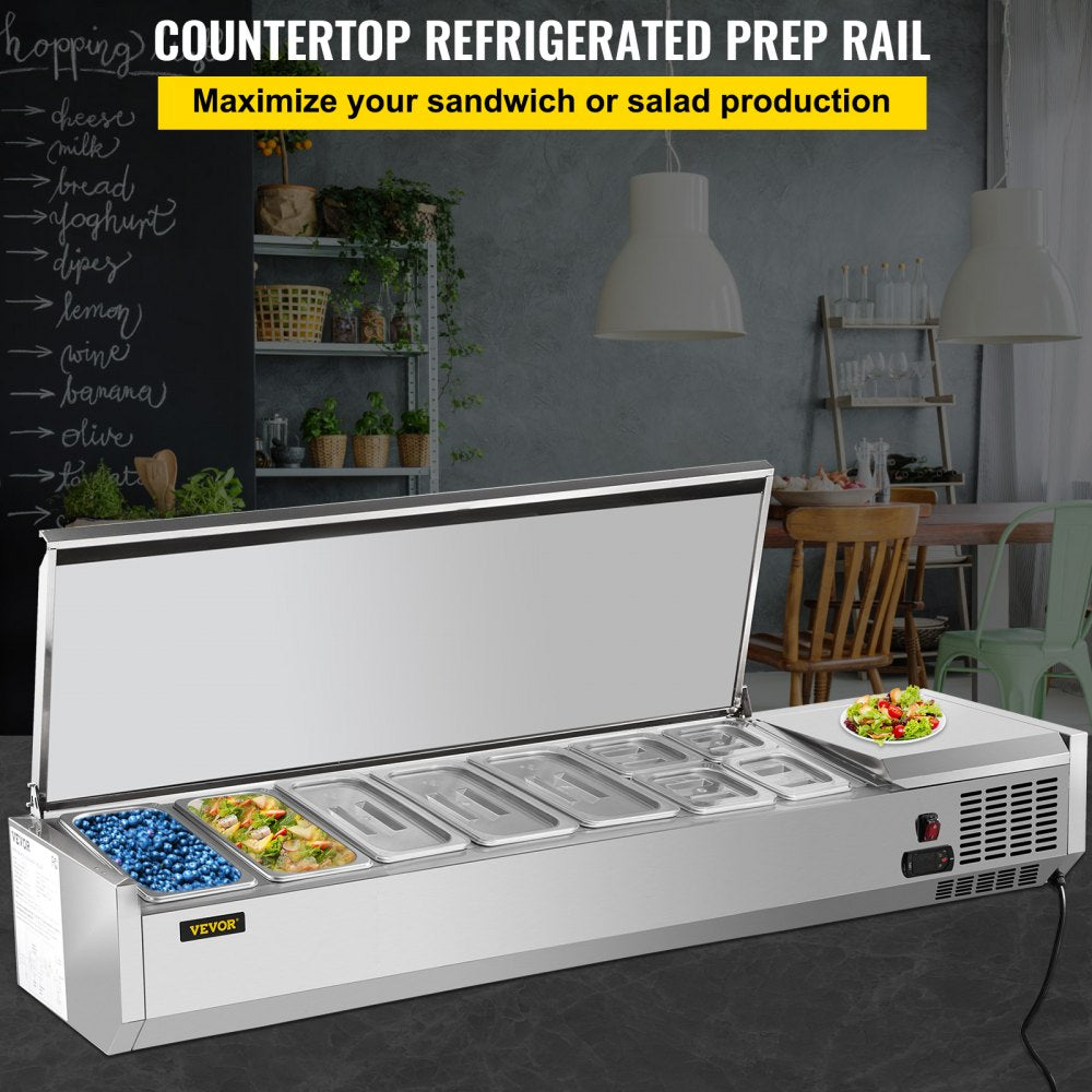 VRX1800/380LID - 71-Inch Refrigerated Prep Station for Efficient Food Service