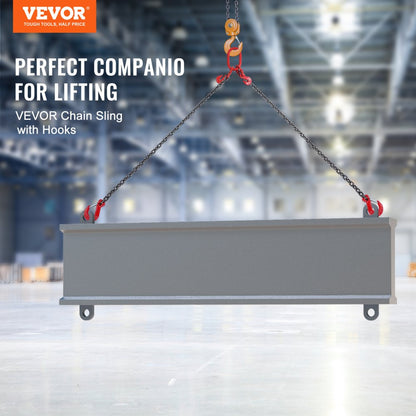 DL8mmx1.8m-2A - Heavy-Duty 6' G80 Chain Sling with Secure Hooks