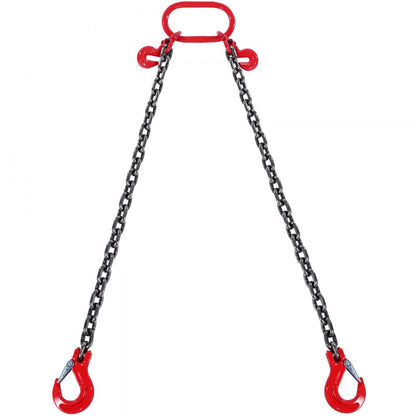 DL8mmx1.8m-2A - Heavy-Duty 6' G80 Chain Sling with Secure Hooks
