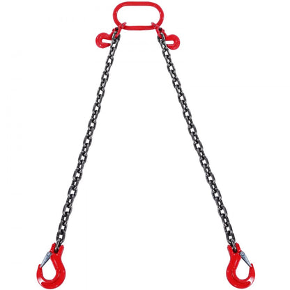 DL8mmx1.8m-2A - Heavy-Duty 6' G80 Chain Sling with Secure Hooks