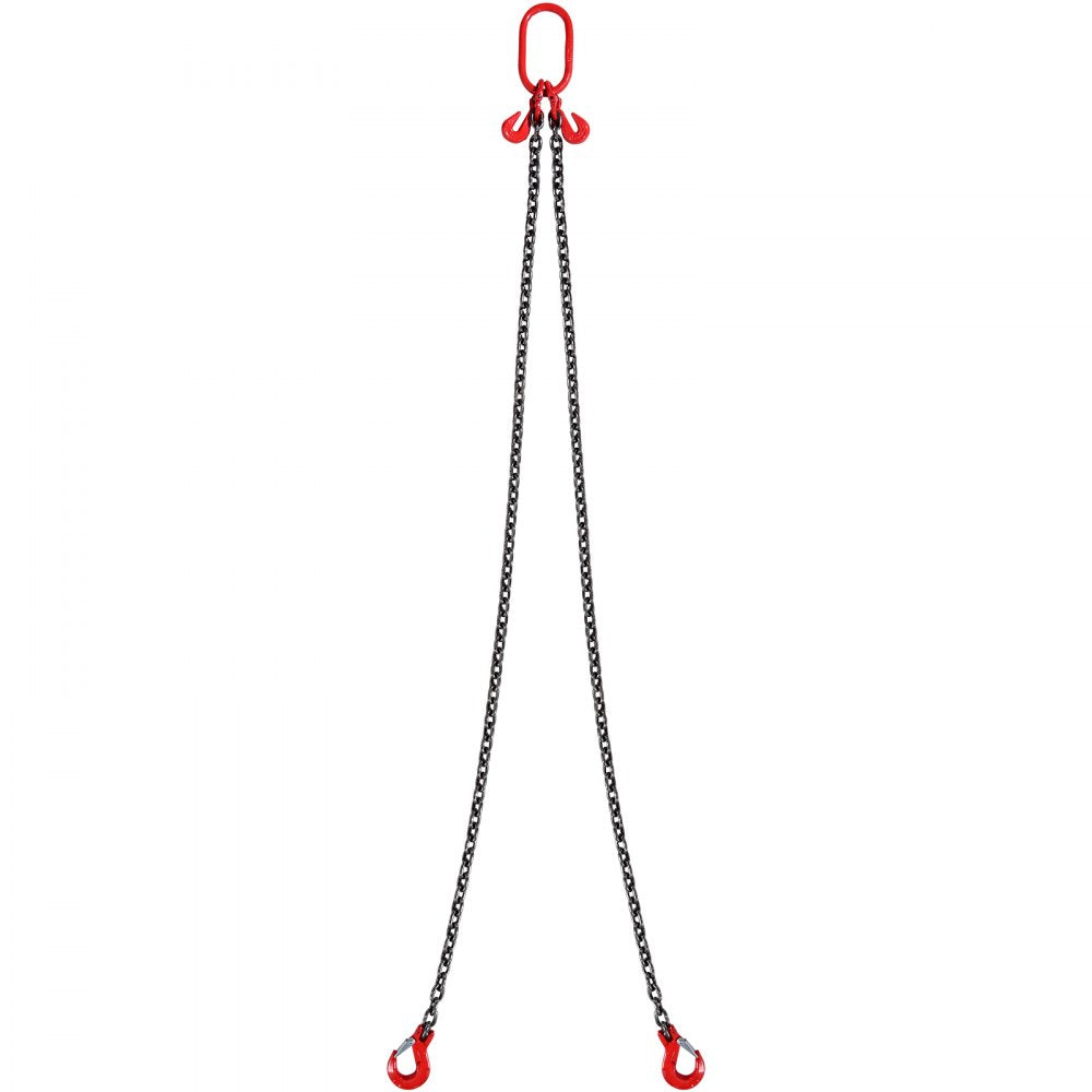 DL8mmx1.8m-2A - Heavy-Duty 6' G80 Chain Sling with Secure Hooks