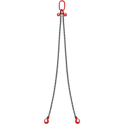 DL8mmx1.8m-2A - Heavy-Duty 6' G80 Chain Sling with Secure Hooks