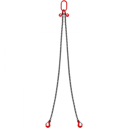 DL8mmx1.8m-2A - Heavy-Duty 6' G80 Chain Sling with Secure Hooks