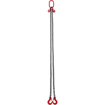 DL8mmx1.8m-2A - Heavy-Duty 6' G80 Chain Sling with Secure Hooks