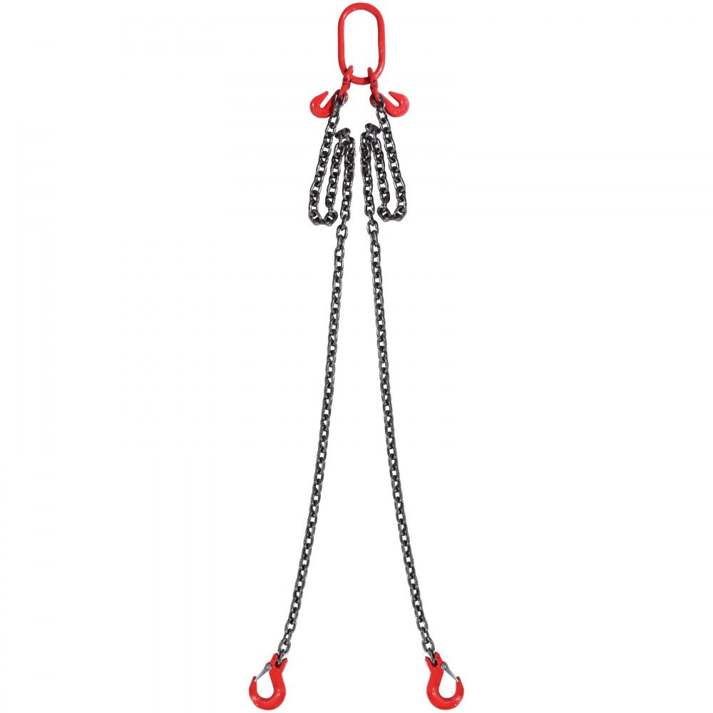 DL8mmx1.8m-2A - Heavy-Duty 6' G80 Chain Sling with Secure Hooks