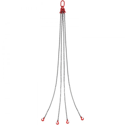 DL8mmx3m-4B - Heavy-Duty 4-Leg Chain Sling with Hooks for Secure Lifting