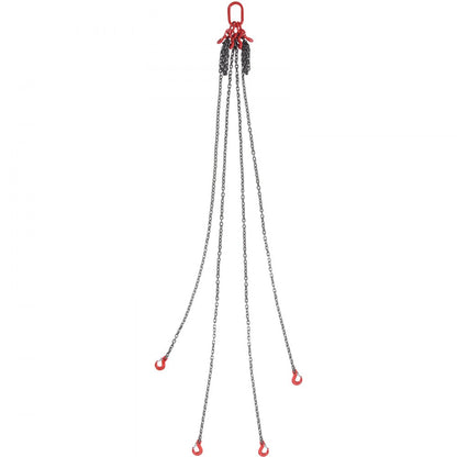 DL8mmx3m-4B - Heavy-Duty 4-Leg Chain Sling with Hooks for Secure Lifting