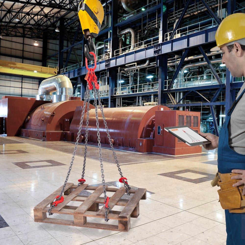 010796722797 - VEVOR 5' Chain Sling, 11,000 lbs Capacity, Adjustable Length