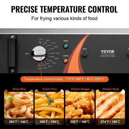 EF-201S - 30.6Qt Electric Deep Fryer with Dual Heating Elements