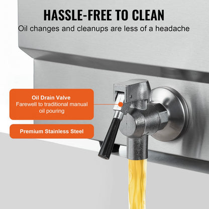 EF-201S - 30.6Qt Electric Deep Fryer with Dual Heating Elements