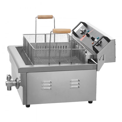 EF-201S - 30.6Qt Electric Deep Fryer with Dual Heating Elements