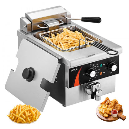 EF-6V - 9Qt Electric Deep Fryer with Timer & Cool-Touch Handle