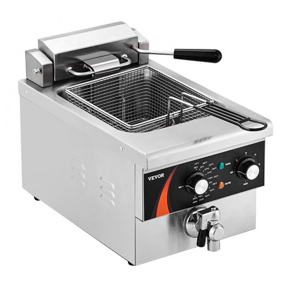 EF-6V - 9Qt Electric Deep Fryer with Timer & Cool-Touch Handle