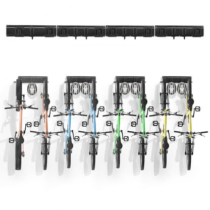 JC24-ZXCZJ008 - 72" Wall-Mounted Bike Rack for Up to 8 Bikes
