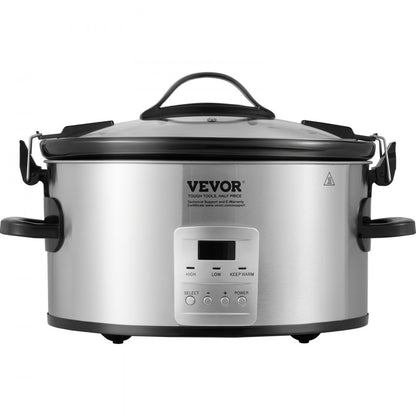 BSC-A601 - 6QT VEVOR Electric Slow Cooker with 20-Hour Timer