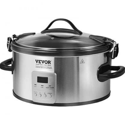 BSC-A601 - 6QT VEVOR Electric Slow Cooker with 20-Hour Timer