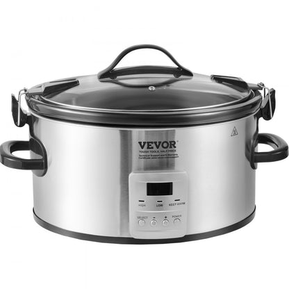 BSC-A701 - 7QT VEVOR Slow Cooker with Digital Timer & Locking Lid