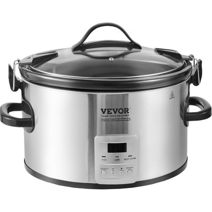 BSC-A801 - 8QT VEVOR Slow Cooker with Digital Display & Locking Lid