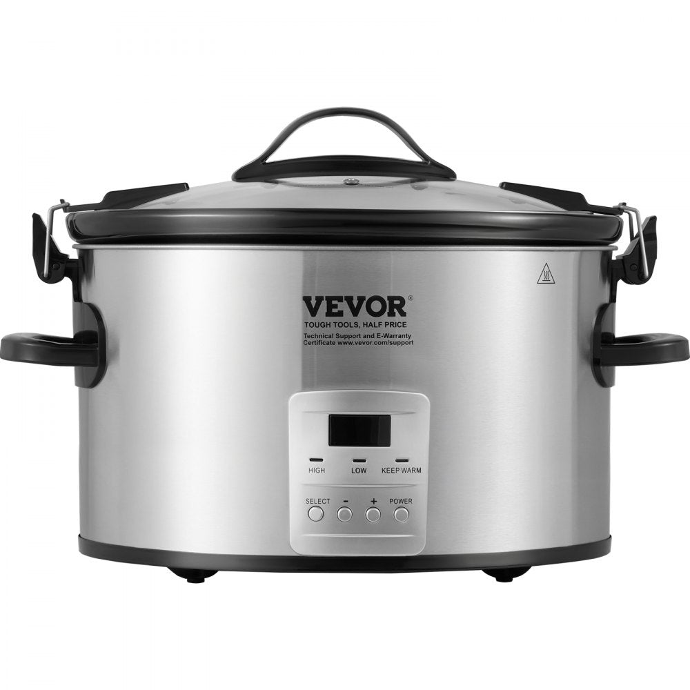 BSC-A801 - 8QT VEVOR Slow Cooker with Digital Display & Locking Lid