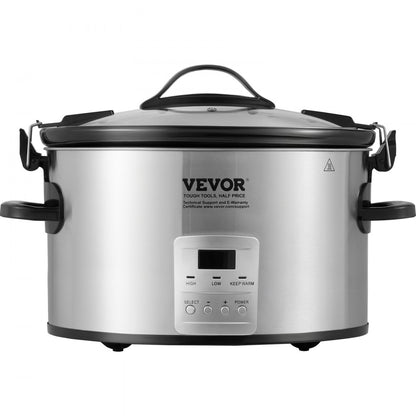 BSC-A801 - 8QT VEVOR Slow Cooker with Digital Display & Locking Lid