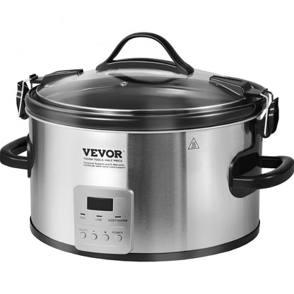 BSC-A801 - 8QT VEVOR Slow Cooker with Digital Display & Locking Lid