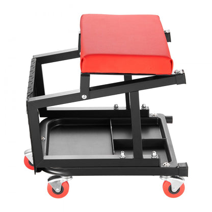 XF8W218 - Heavy-Duty Rolling Mechanic Seat with Tool Tray and 300 lbs Capacity