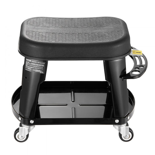 XF8309 - Heavy-Duty Rolling Mechanic Stool with Tool Tray & 300 lbs Capacity