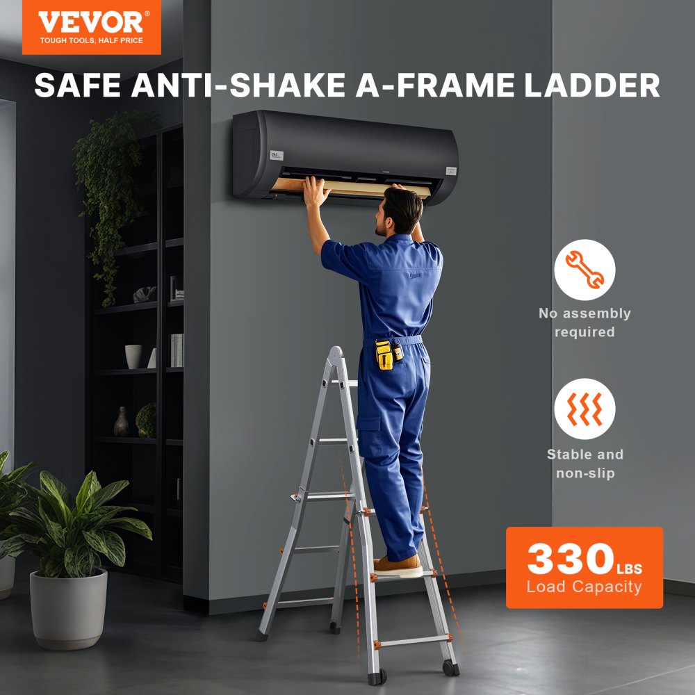 KMP403D - 11FT Multi-Function A-Frame Ladder with Stability Features
