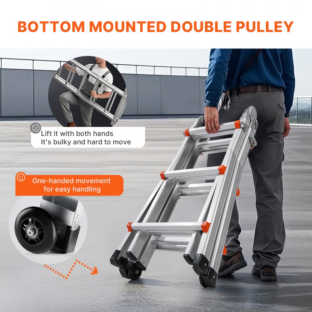 KMP403D - 11FT Multi-Function A-Frame Ladder with Stability Features