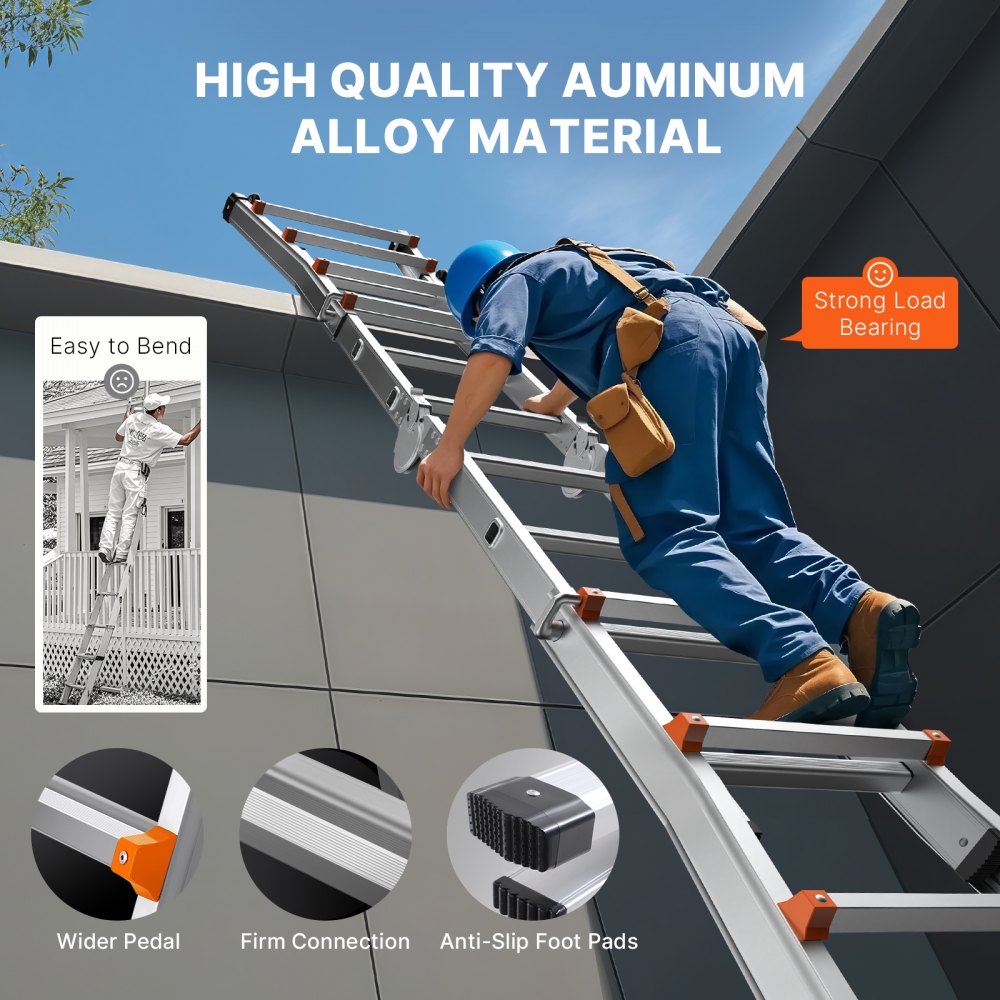 KMP403D - 11FT Multi-Function A-Frame Ladder with Stability Features