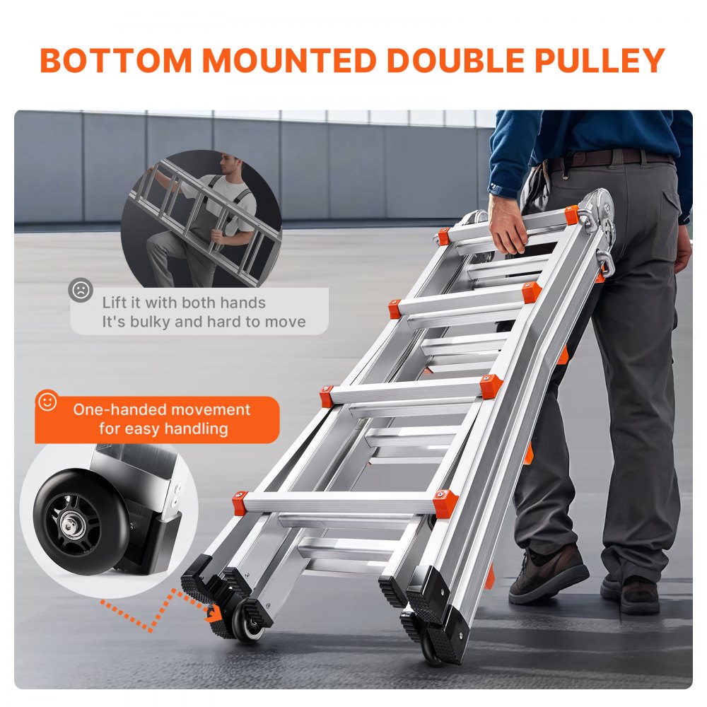 KMP404C - 13 FT Multi-Function A-Frame Ladder with Stability Features