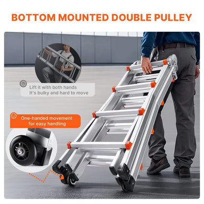 KMP404C - 13 FT Multi-Function A-Frame Ladder with Stability Features