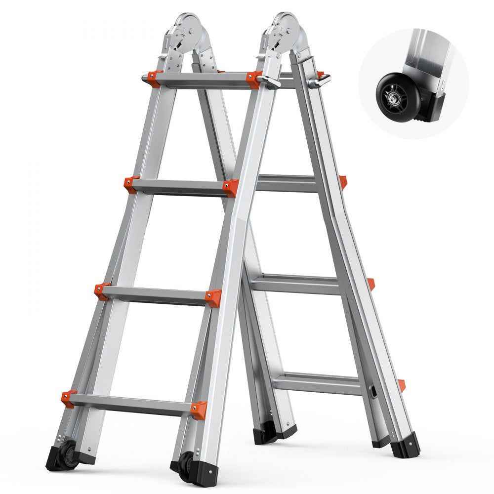 KMP404C - 13 FT Multi-Function A-Frame Ladder with Stability Features