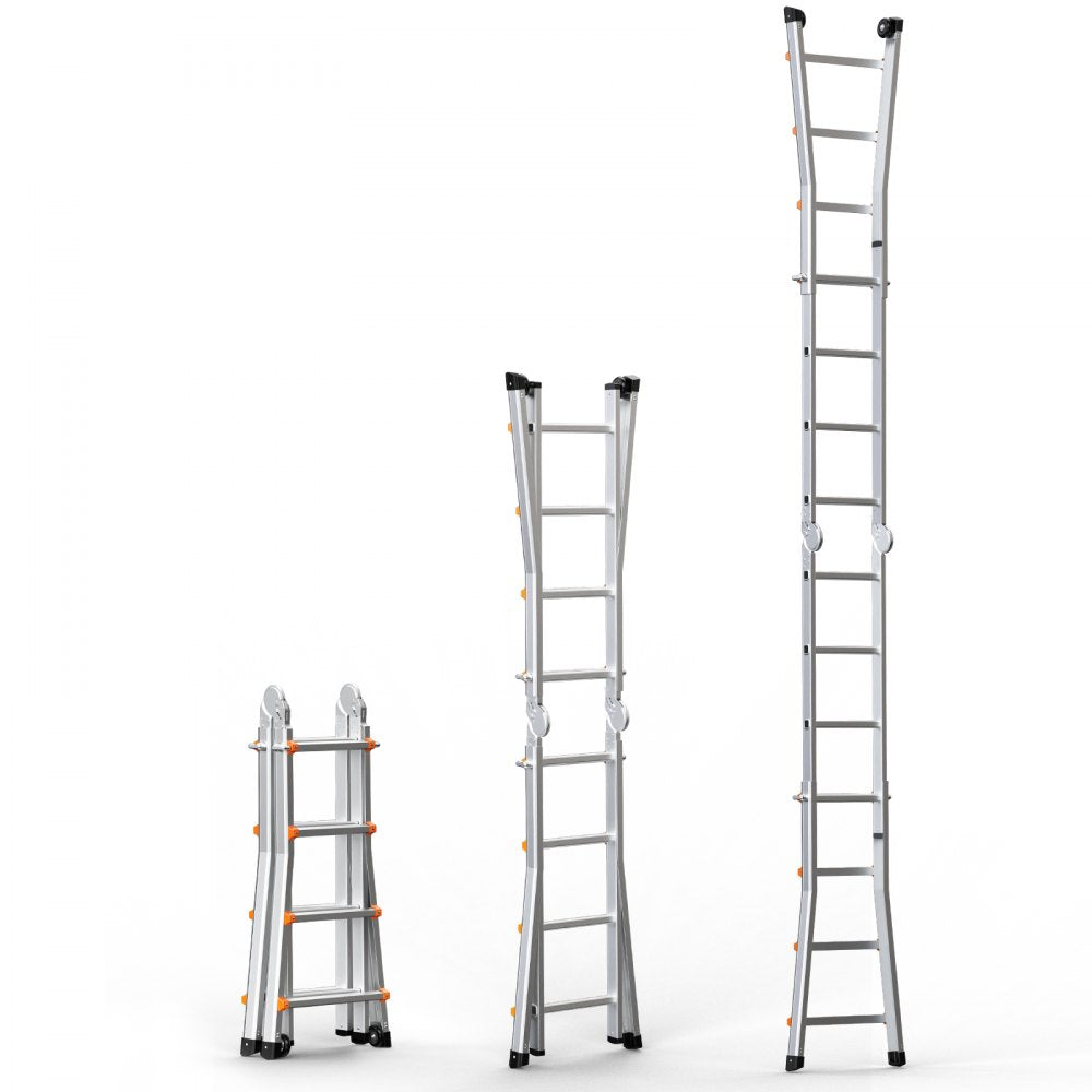 KMP404D - 15.5FT Multi-Function A-Frame Aluminum Ladder, No Assembly Needed