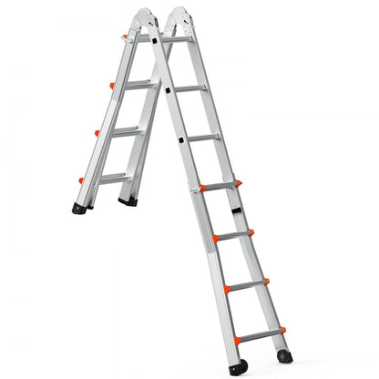 KMP404D - 15.5FT Multi-Function A-Frame Aluminum Ladder, No Assembly Needed