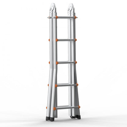 KMP405C - 17FT Durable A-Frame Telescoping Ladder with Non-Slip Caps